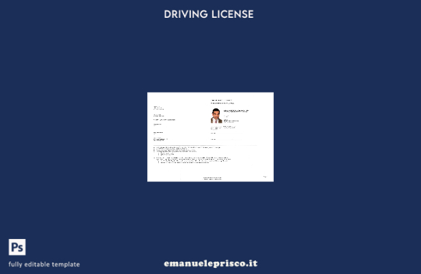 verified style modello di permesso di guida temporaneo USA Texas in stile verificato template